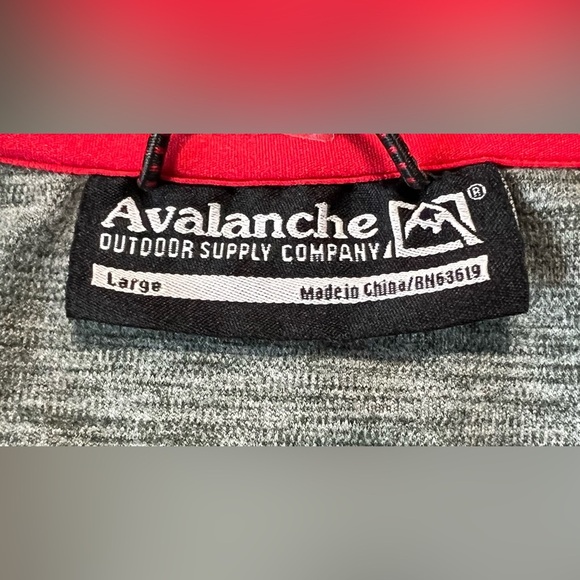 Avalanche Men’s Large 1/4 Zip Pullover Sweatshirt Gray Stretch Activewear - Picture 4 of 5